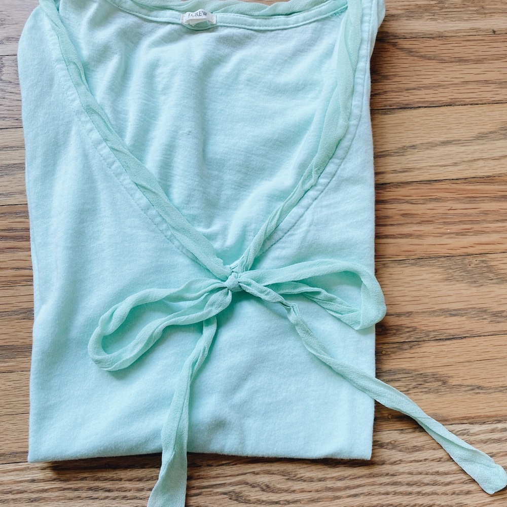 J. Crew sleeveless mint cotton top